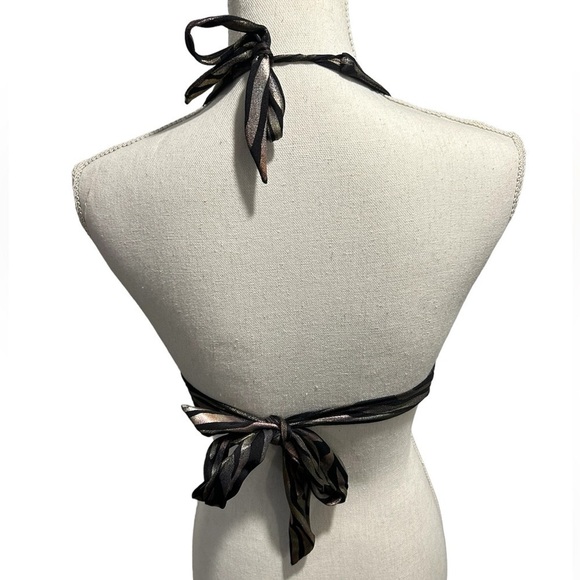 {Victoria’s Secret} Metallic Rainbow Zebra Bikini Top - Picture 2 of 3